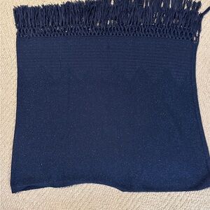 Navy Blue Fringe wrap lilly